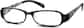 Angle view of Rectangle Glasses 236121 in Black thumbnail