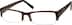 Rectangle Glasses 236215 in Brown