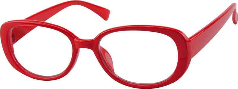 Angle view of Cat-Eye Glasses 237318 in Red