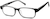 Angle view of Rectangle Glasses 238621 in Black thumbnail