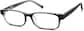 Angle view of Rectangle Glasses 238621 in Black thumbnail