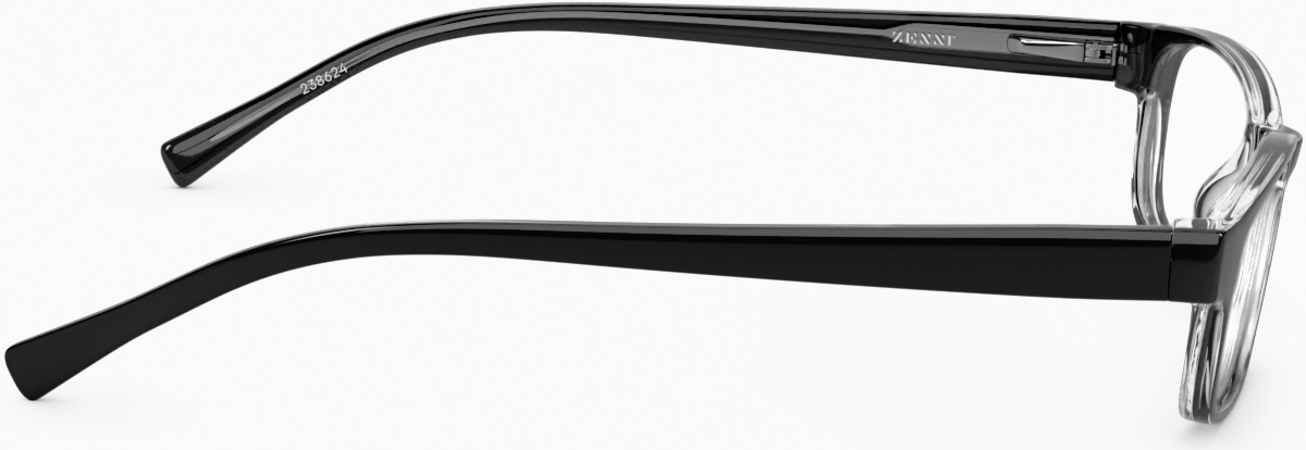 Side view of Rectangle Glasses 238621 in Black thumbnail