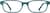 Front view of Rectangle Glasses 238624 in Teal thumbnail