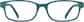 Front view of Rectangle Glasses 238624 in Teal thumbnail
