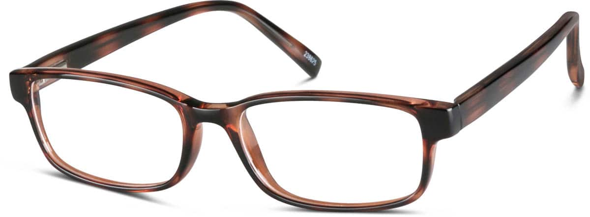 Angle view of Rectangle Glasses 238625 in Tortoiseshell