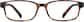 Front view of Rectangle Glasses 238625 in Tortoiseshell thumbnail