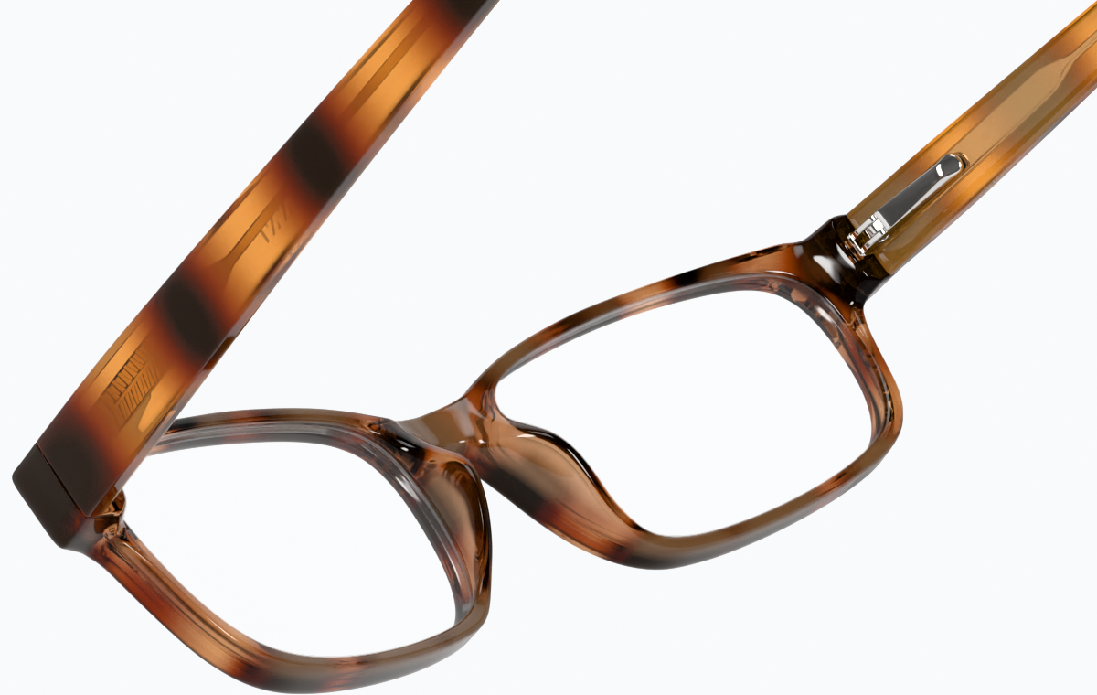 See-through view of Rectangle Glasses 238625 in Tortoiseshell thumbnail