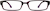 Front view of Rectangle Glasses 239617 in Purple thumbnail