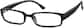 Angle view of Rectangle Glasses 239621 in Black thumbnail