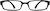 Front view of Rectangle Glasses 239621 in Black thumbnail