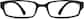 Front view of Rectangle Glasses 239621 in Black thumbnail