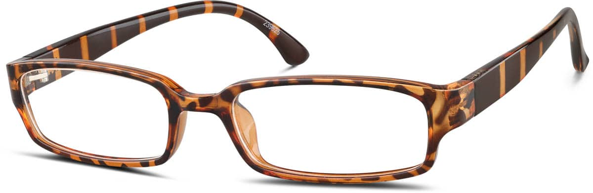 Angle view of Rectangle Glasses 239625 in Tortoiseshell