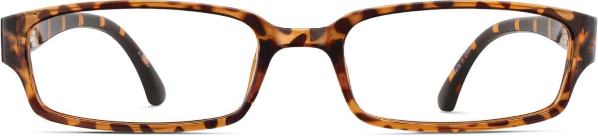 Front view of Rectangle Glasses 239625 in Tortoiseshell