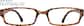 Front view of Rectangle Glasses 239625 in Tortoiseshell thumbnail