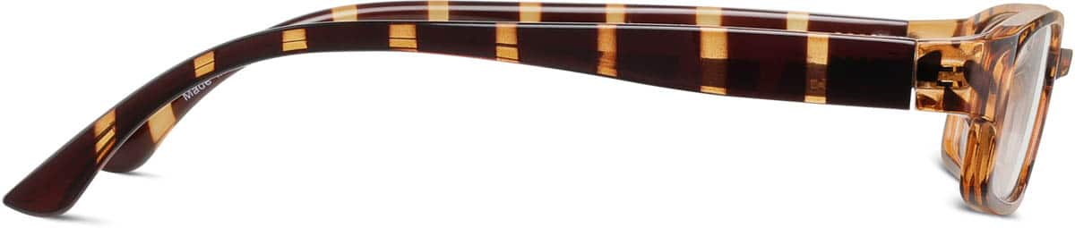 Side view of Rectangle Glasses 239625 in Tortoiseshell