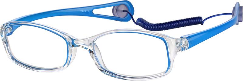 Angle view of Gafas rectangulares para niños 242416 in Azul