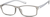 Angle view of Rectangle Glasses 243612 in Gray thumbnail