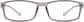 Front view of Rectangle Glasses 243612 in Gray thumbnail