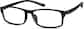 Angle view of Rectangle Glasses 243621 in Black thumbnail