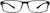 Front view of Rectangle Glasses 243621 in Black thumbnail
