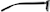 Side view of Rectangle Glasses 243621 in Black thumbnail