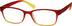 Rectangle Glasses 243918 in Red