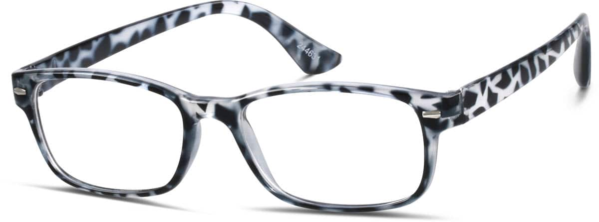 Angle view of Rectangle Glasses 244631 in Tortoiseshell