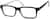 Angle view of Rectangle Glasses 244821 in Black thumbnail