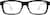 Front view of Rectangle Glasses 244821 in Black thumbnail