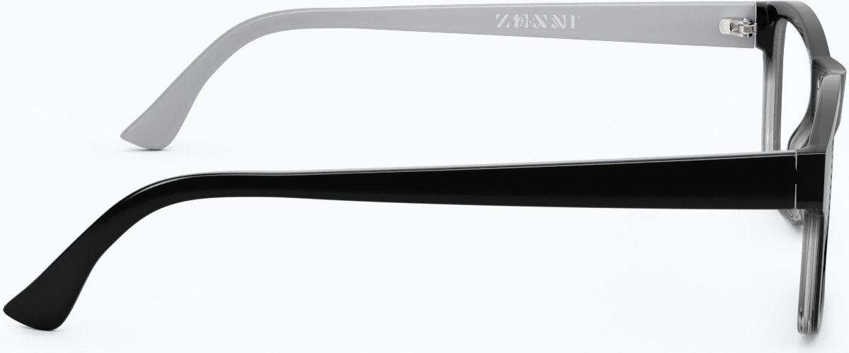 Side view of Rectangle Glasses 244821 in Black thumbnail