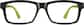 Front view of Rectangle Glasses 244824 in Green thumbnail