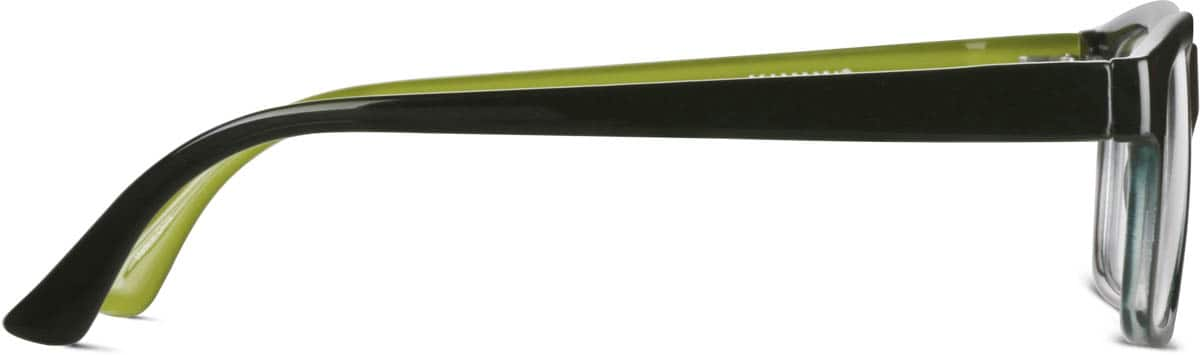 Side view of Rectangle Glasses 244824 in Green