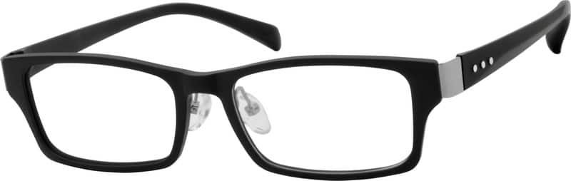 Angle view of Rectangle Glasses 245321 in Black