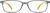 Front view of Rectangle Glasses 246513 in Grey thumbnail