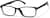 Angle view of Rectangle Glasses 246521 in Black thumbnail