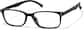 Angle view of Rectangle Glasses 246521 in Black thumbnail