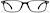 Front view of Rectangle Glasses 246521 in Black thumbnail