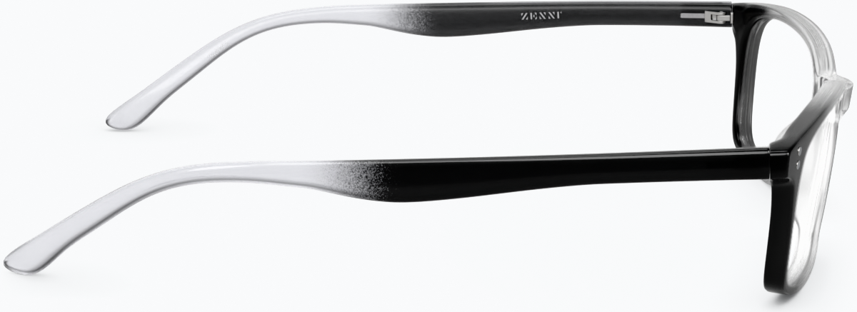 Side view of Rectangle Glasses 246523 in Black thumbnail