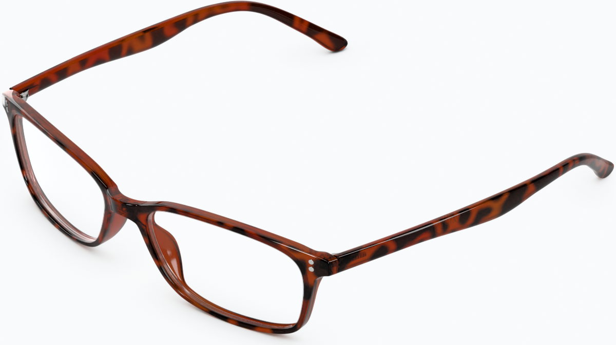 Angle view of Rectangle Glasses 246525 in Tortoiseshell thumbnail