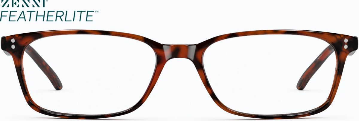 Front view of Rectangle Glasses 246525 in Tortoiseshell thumbnail