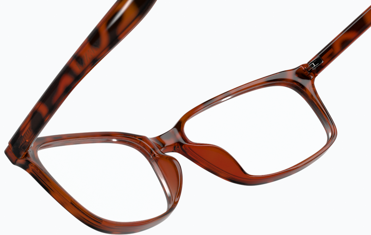 See-through view of Rectangle Glasses 246525 in Tortoiseshell thumbnail