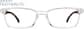 Front view of Rectangle Glasses 246543 in Translucent thumbnail