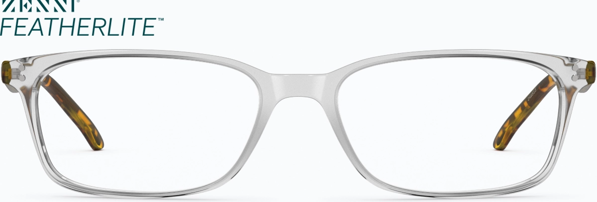 Front view of Rectangle Glasses 246543 in Translucent thumbnail