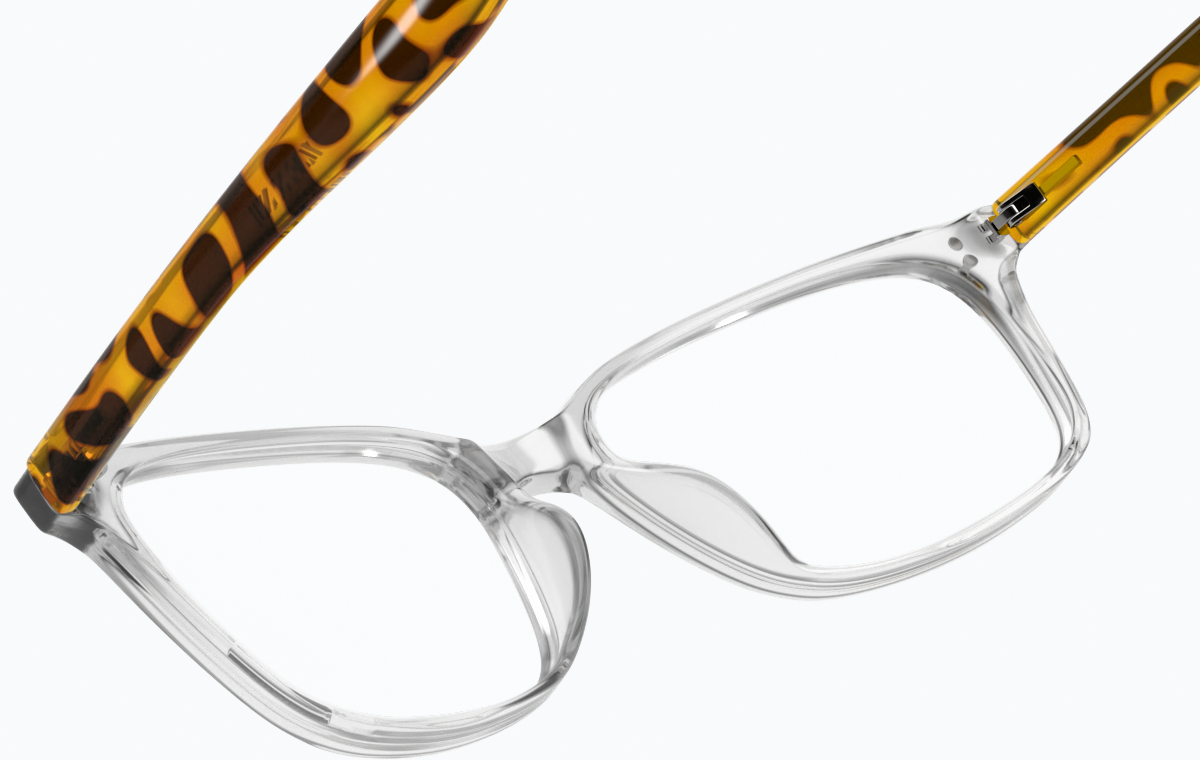 See-through view of Rectangle Glasses 246543 in Translucent thumbnail