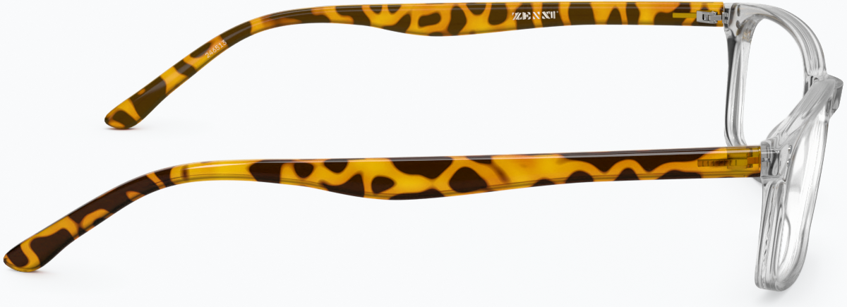 Side view of Rectangle Glasses 246543 in Translucent thumbnail