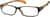 Angle view of Rectangle Glasses 248615 in Brown thumbnail