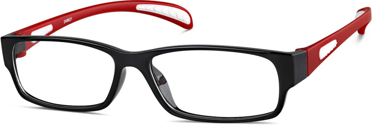 Angle view of Rectangle Glasses 248621 in Black