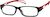 Angle view of Rectangle Glasses 248621 in Black thumbnail