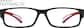 Front view of Rectangle Glasses 248621 in Black thumbnail