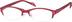 Oval Glasses 250218 in Red